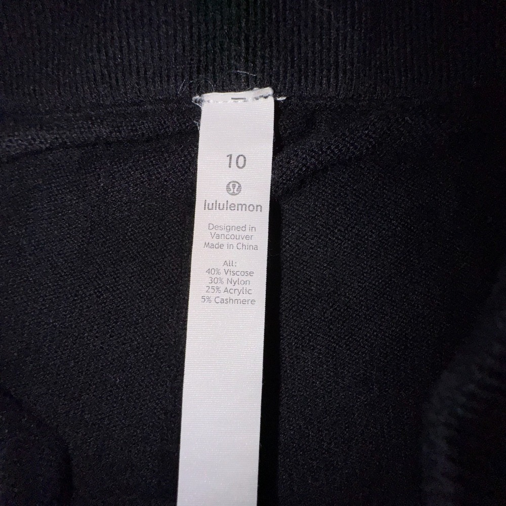 Lululemon In The Comfort Zone Pants Women's 10 Cashmere Wide Leg Knit Stretch - Picture 9 of 11